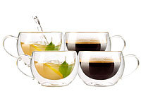 Cucina di Modena 4er-Set doppelwandige Kaffee & Tee-Gläser